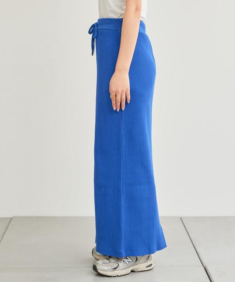 【WEB限定】【-3キロ見え/14色】すっきりシルエットリブスカート