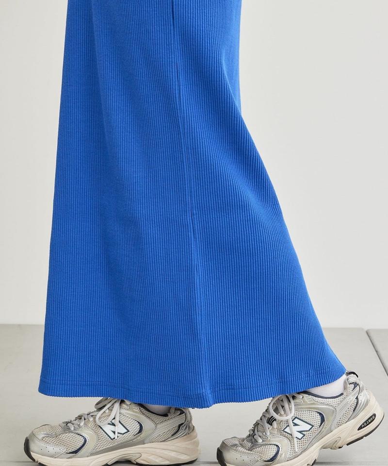 【WEB限定】【-3キロ見え/14色】すっきりシルエットリブスカート