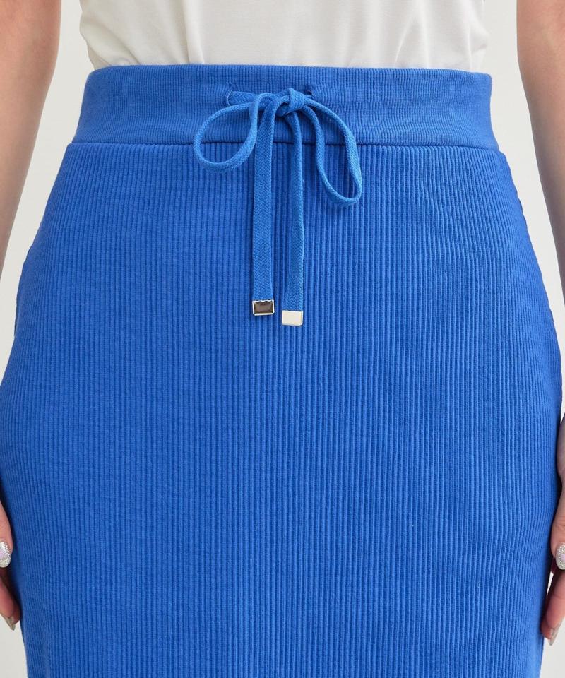 【WEB限定】【-3キロ見え/14色】すっきりシルエットリブスカート