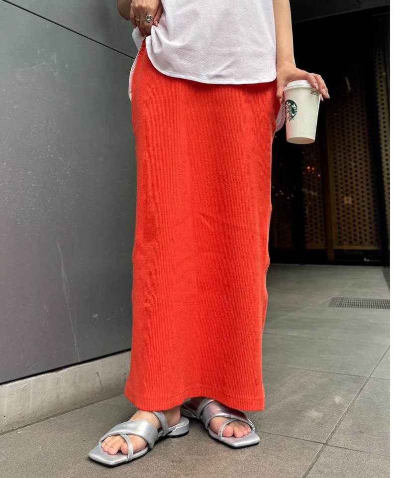 【-3キロ見え】すっきりシルエットリブスカート