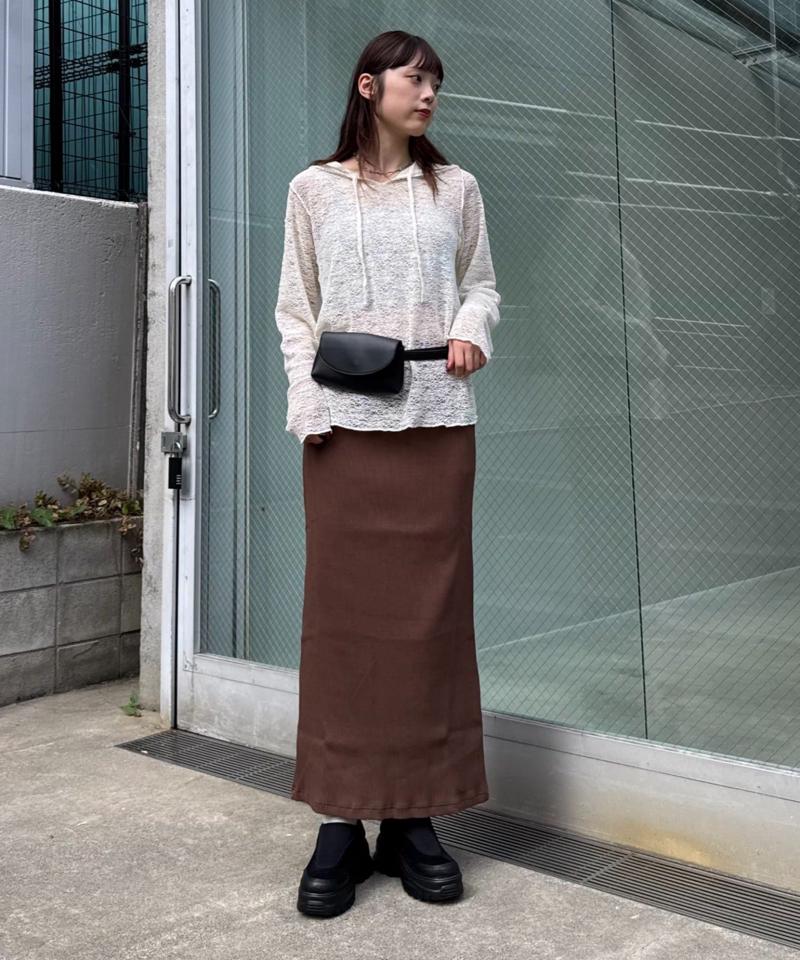 【-3キロ見え】すっきりシルエットリブスカート