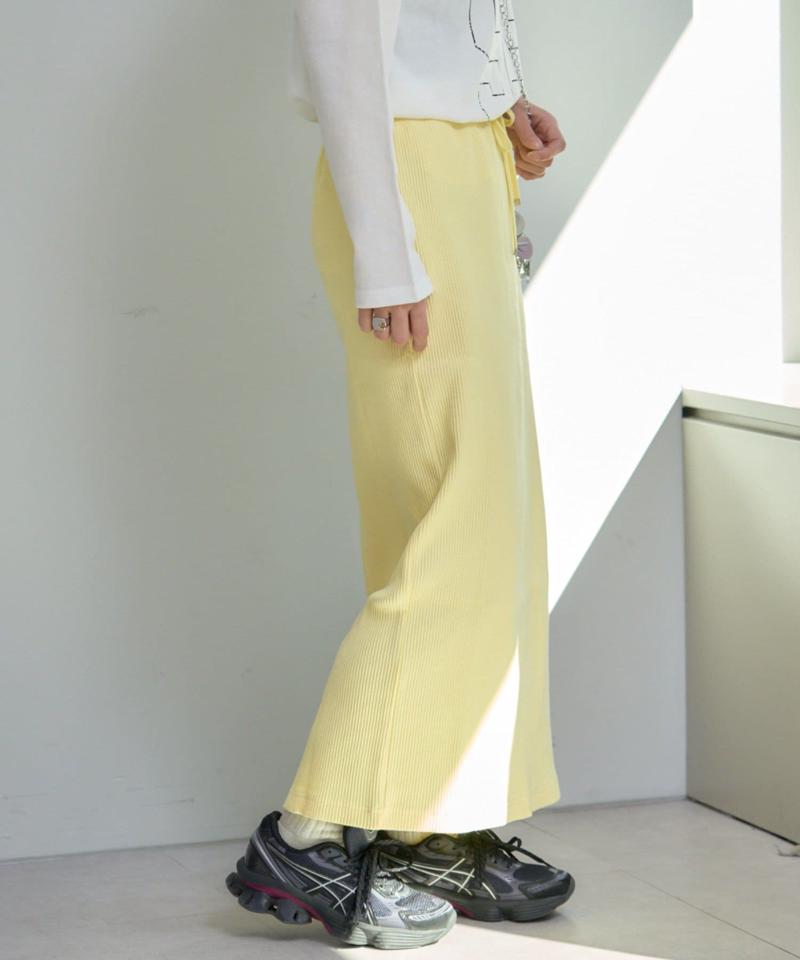 【WEB限定】【-3キロ見え/14色】すっきりシルエットリブスカート