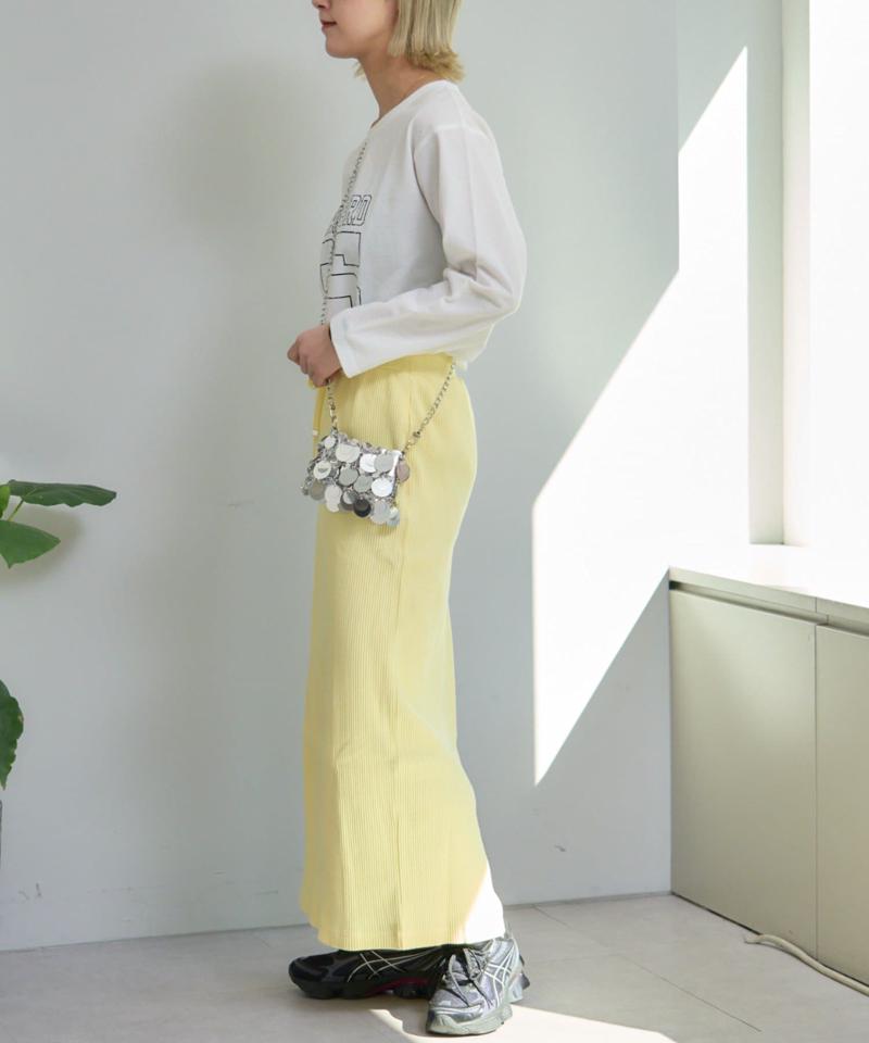 【WEB限定】【-3キロ見え/14色】すっきりシルエットリブスカート