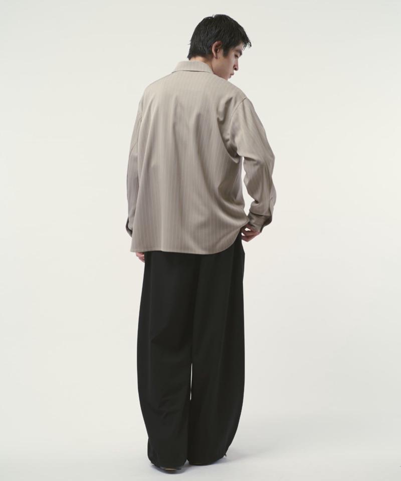 ストライプシャツブルゾン