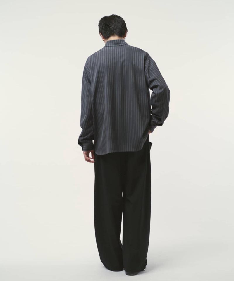 ストライプシャツブルゾン