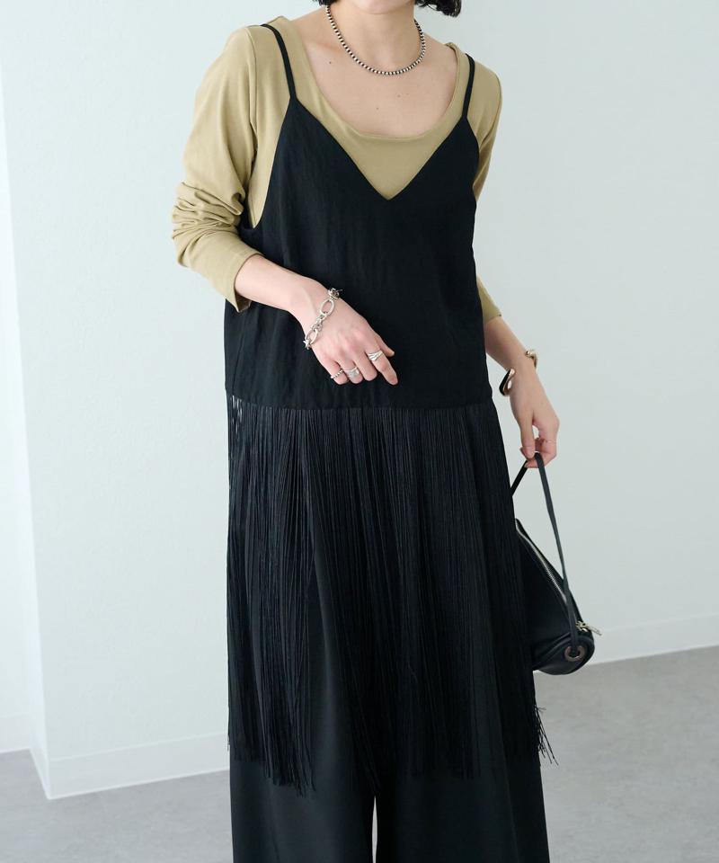 【レイヤードにぴったり◎】フリンジキャミチュニック