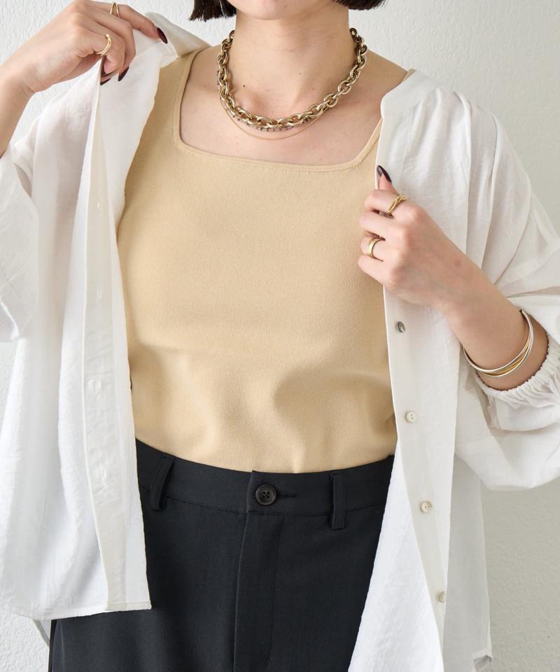 【魅せるインナー】【新色登場】スクエアタンクトップ