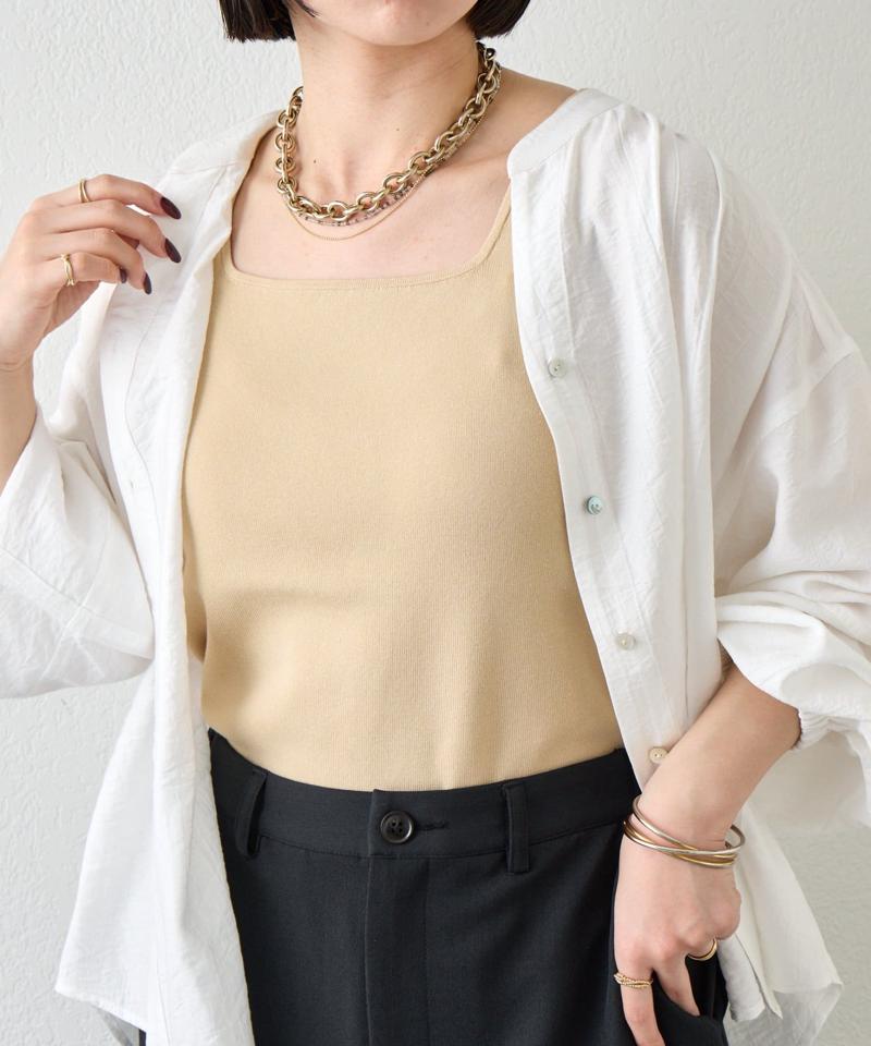 【魅せるインナー】【新色登場】スクエアタンクトップ