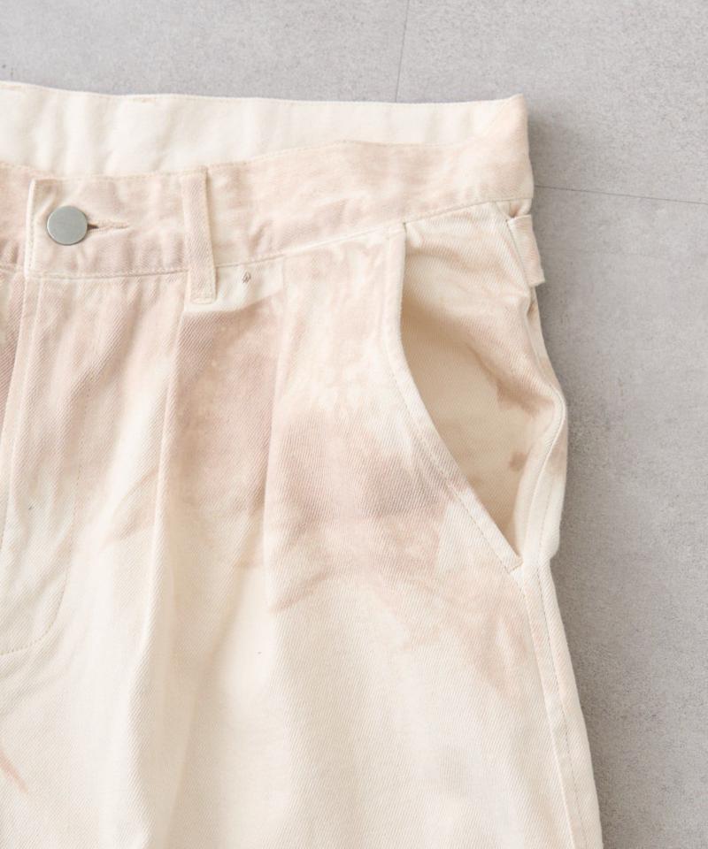 【ainode】oku 2タックベルトワイドパンツ