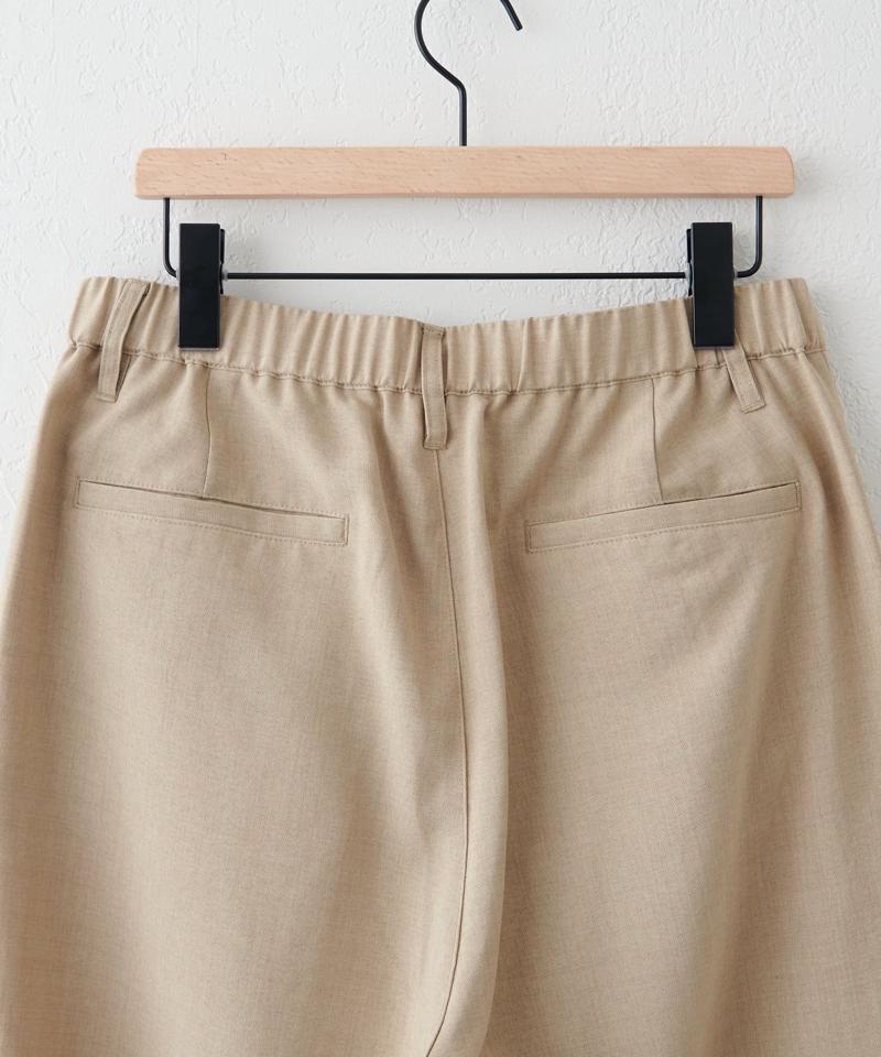 【ユニセックス】テックリネンワイドテーパードパンツ