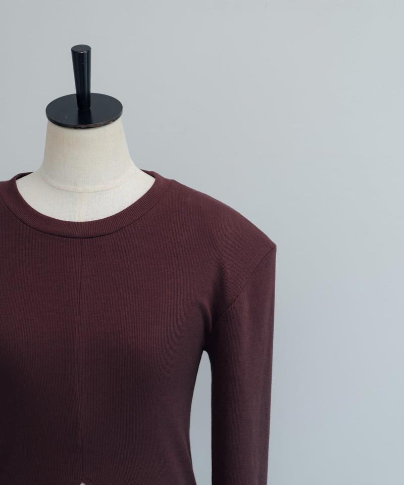 Power shoulder slit Tee