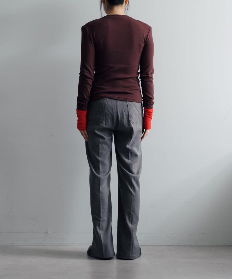 Power shoulder slit Tee