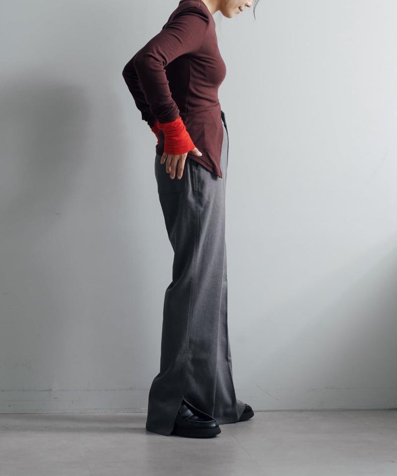 Power shoulder slit Tee