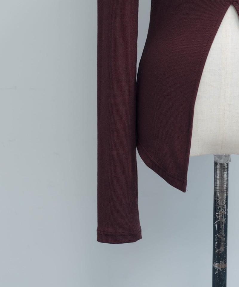 Power shoulder slit Tee