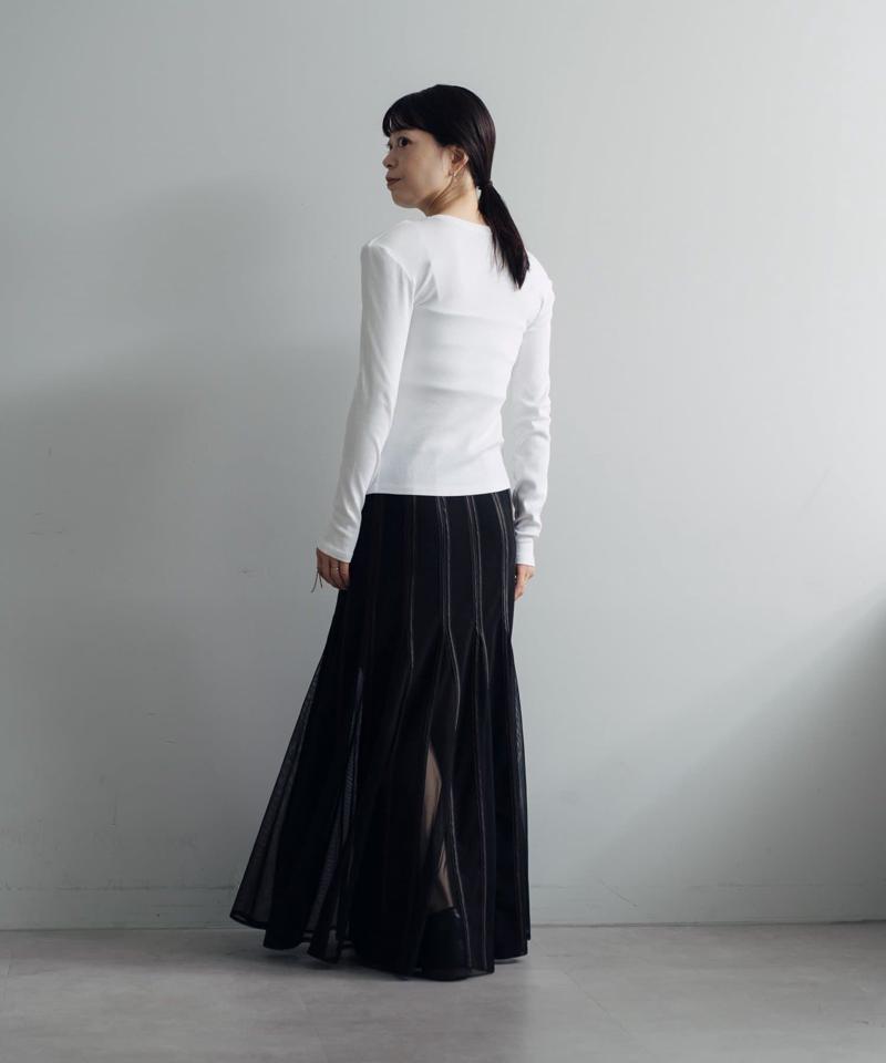 Power shoulder slit Tee