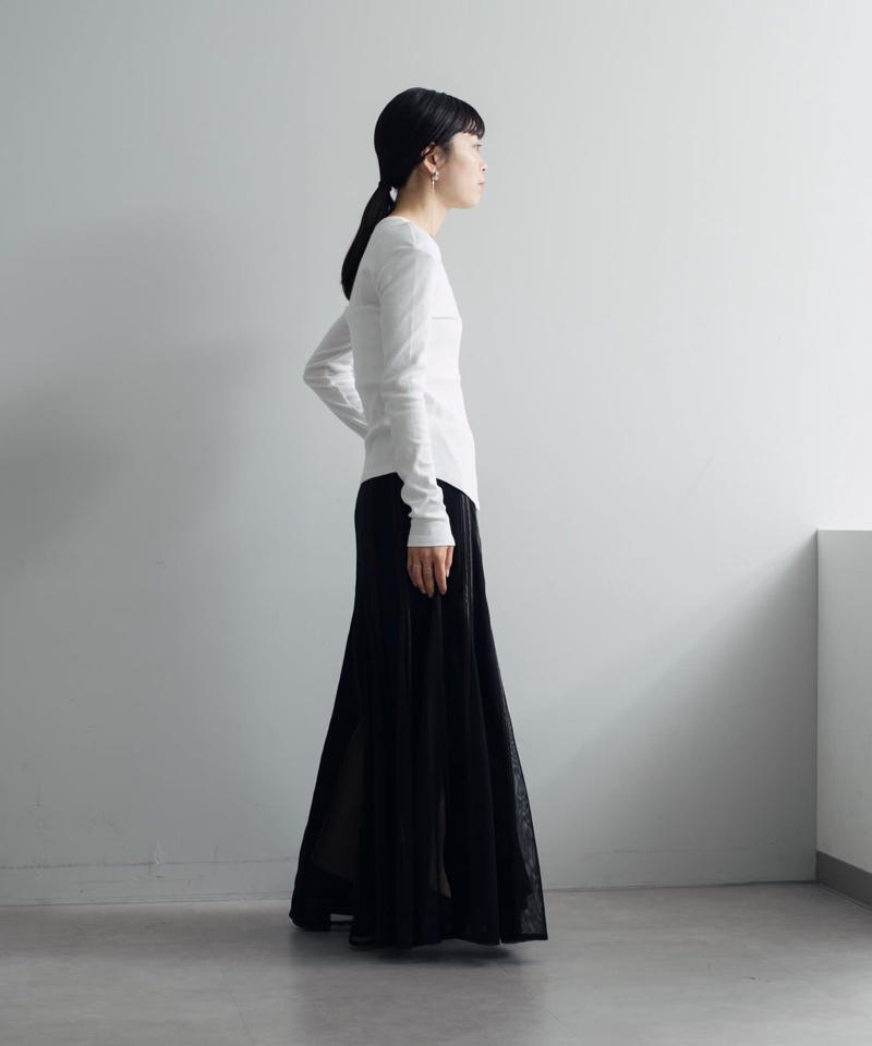Power shoulder slit Tee