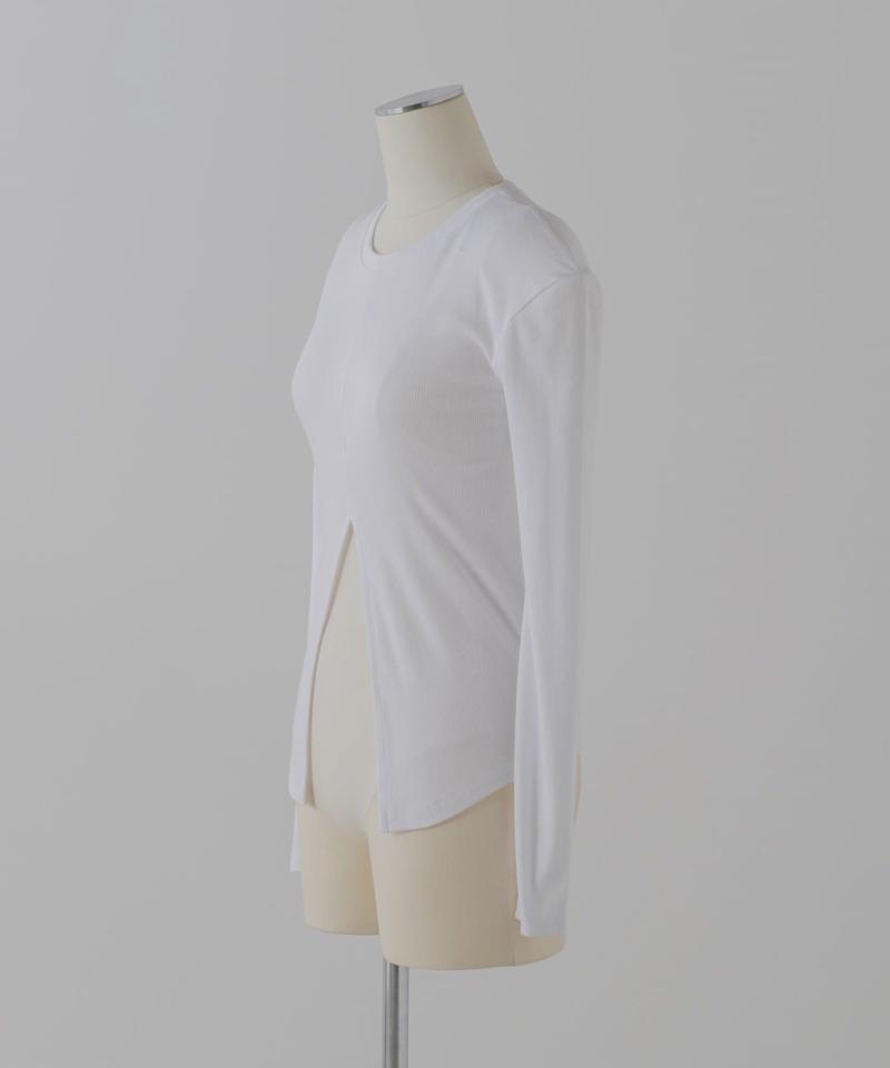 Power shoulder slit Tee