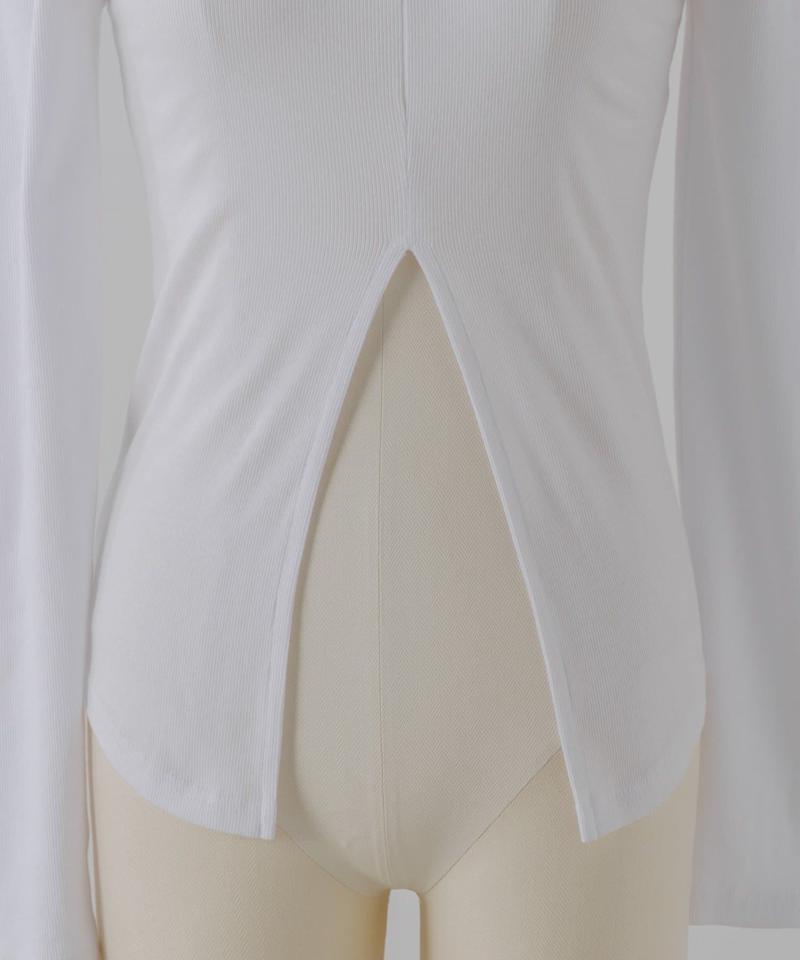 Power shoulder slit Tee
