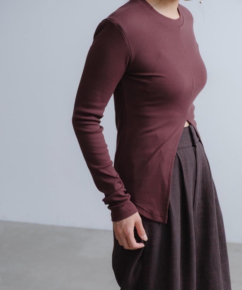 Power shoulder slit Tee
