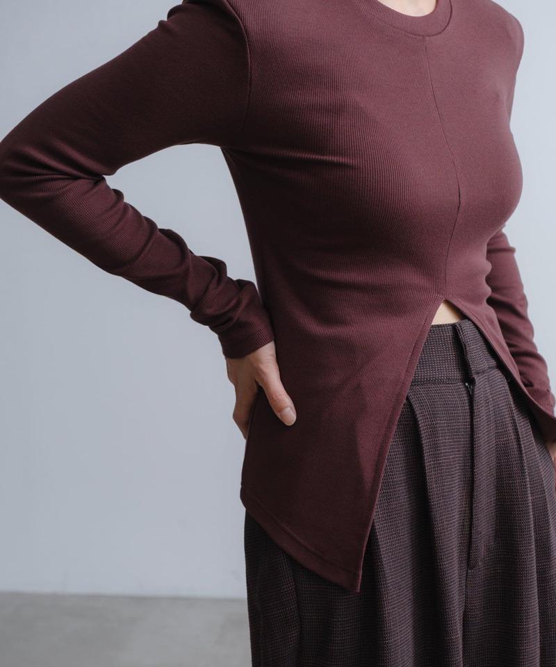 Power shoulder slit Tee