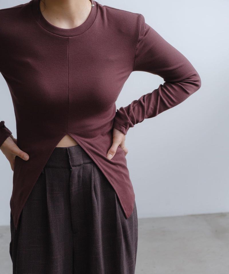 Power shoulder slit Tee