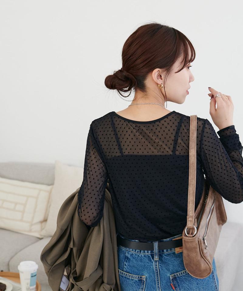 【WEB限定】ドットチュールプルオーバー