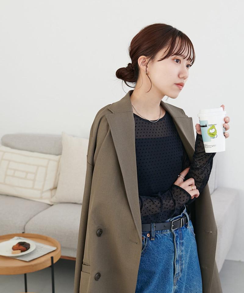 【WEB限定】ドットチュールプルオーバー