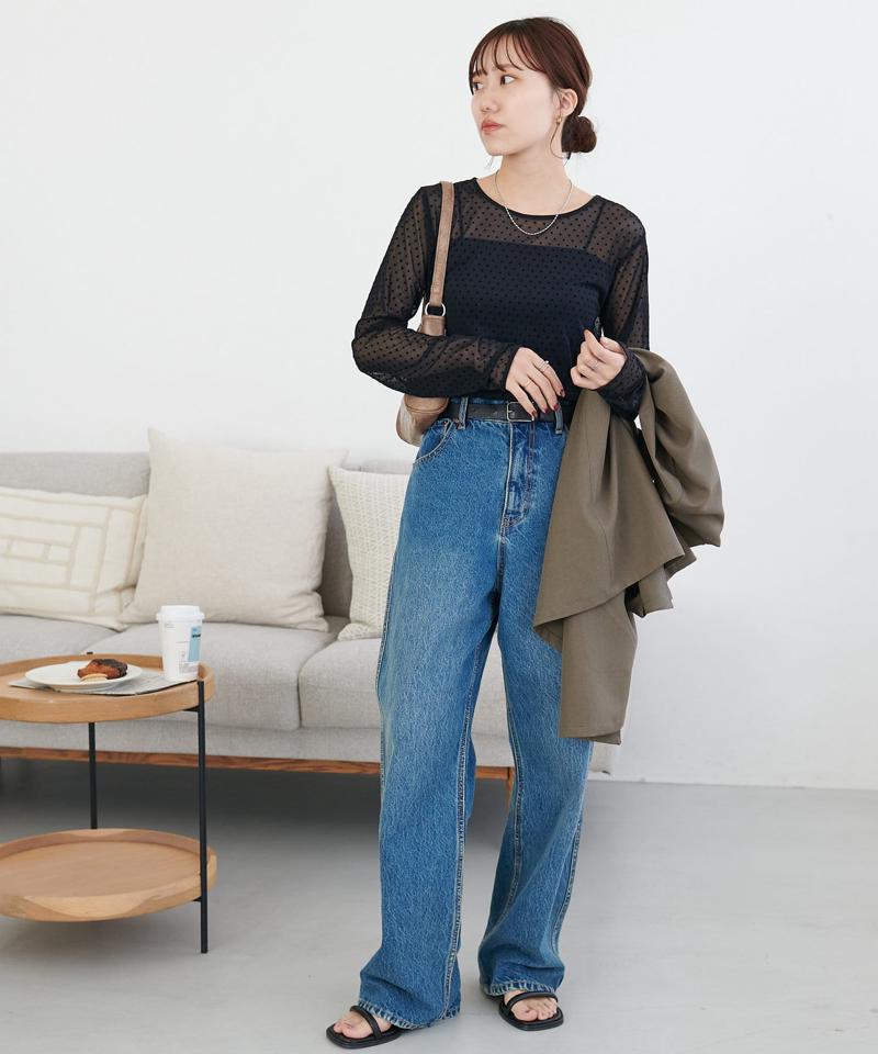 【WEB限定】ドットチュールプルオーバー
