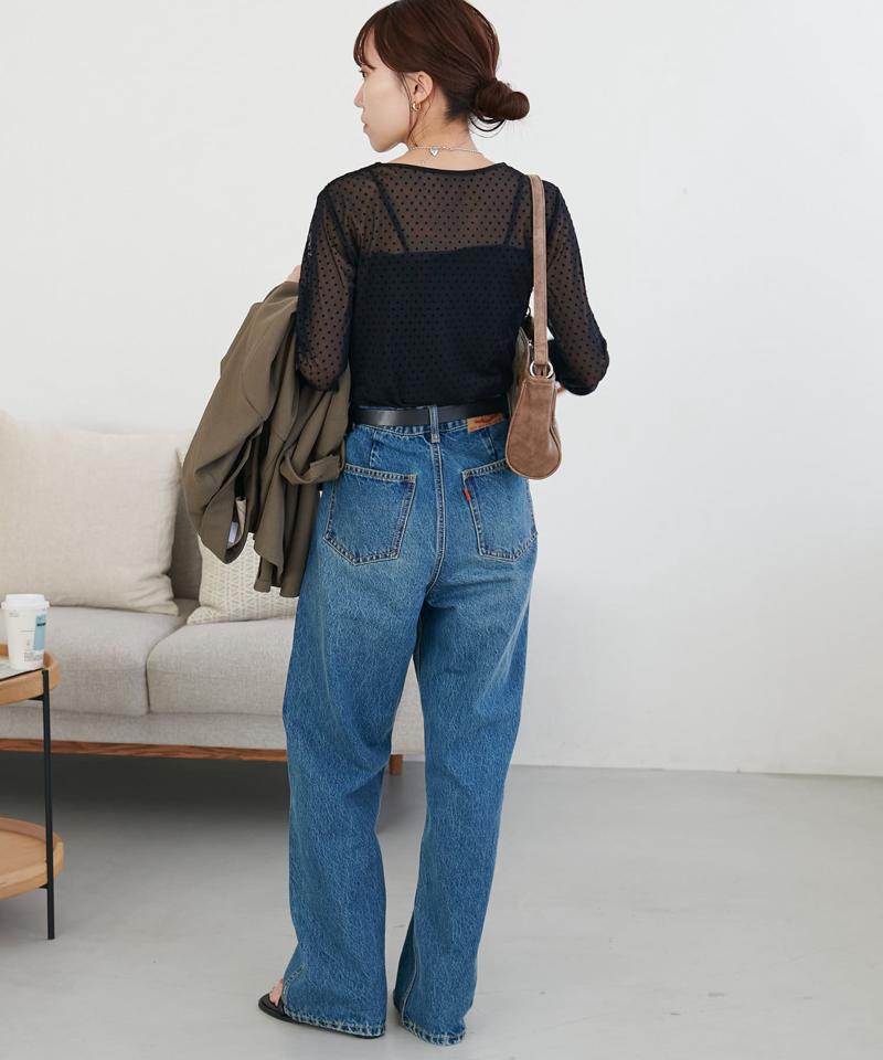 【WEB限定】ドットチュールプルオーバー