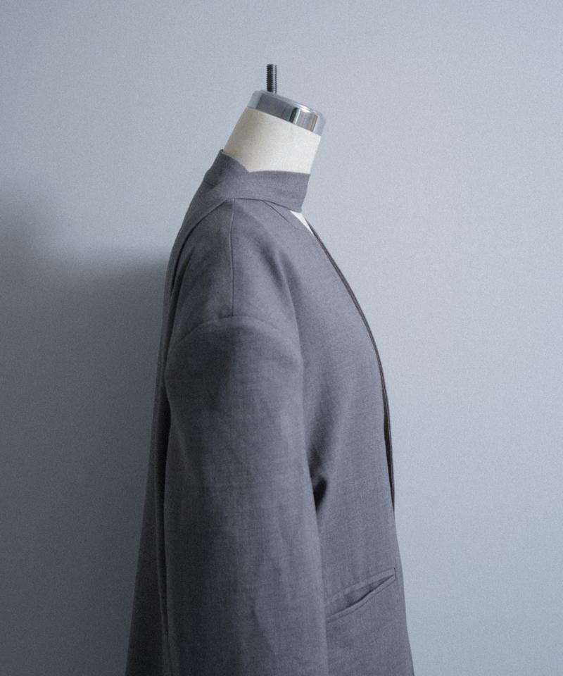 Collarless dad jacket