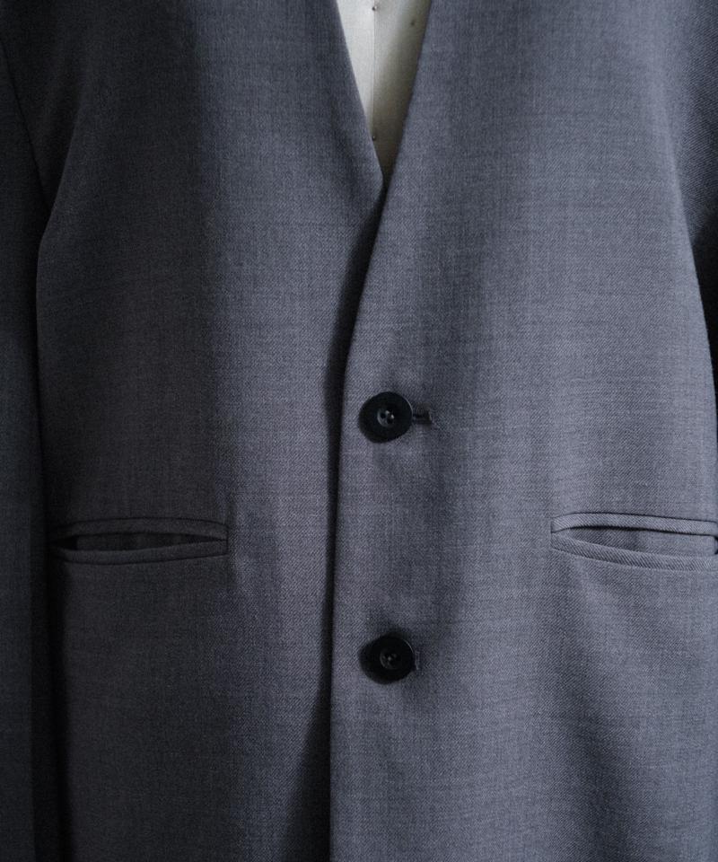 Collarless dad jacket