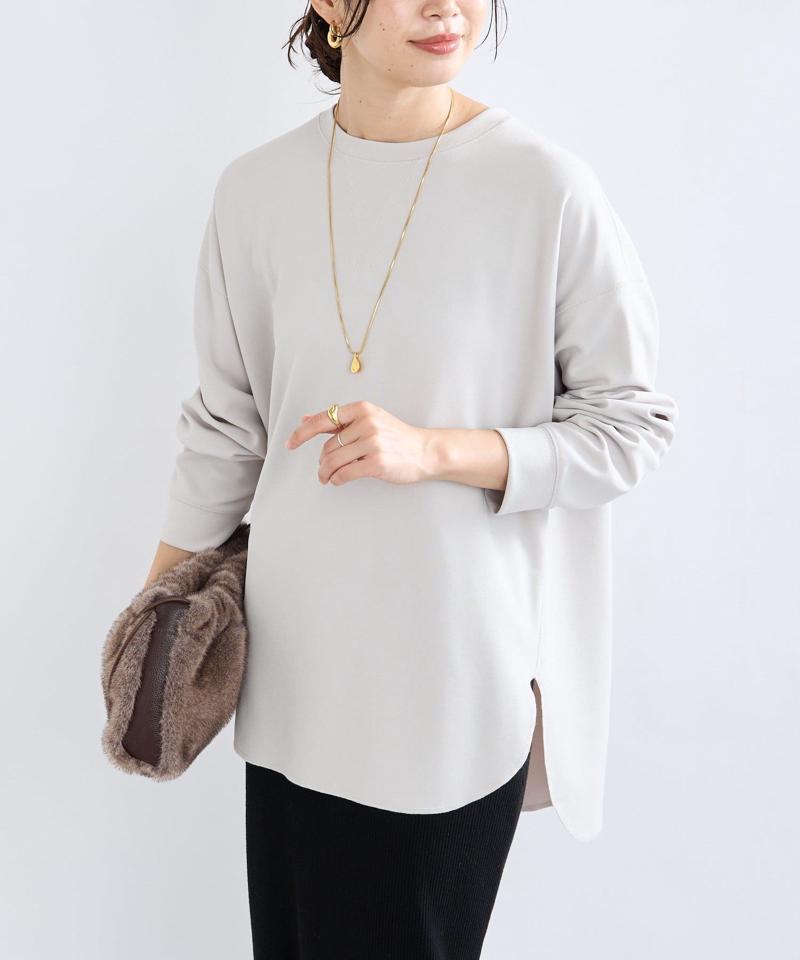 【ニットのインナーにもおすすめ】カットジョーゼットライトプルオーバー