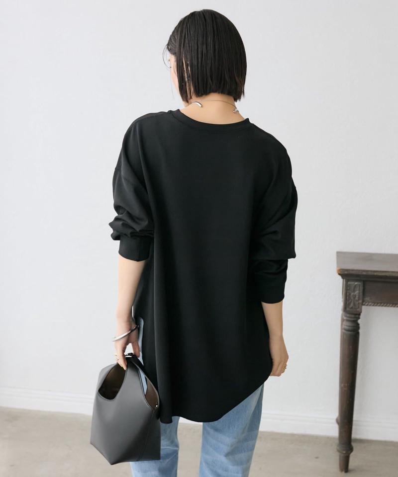 【ニットのインナーにもおすすめ】カットジョーゼットライトプルオーバー