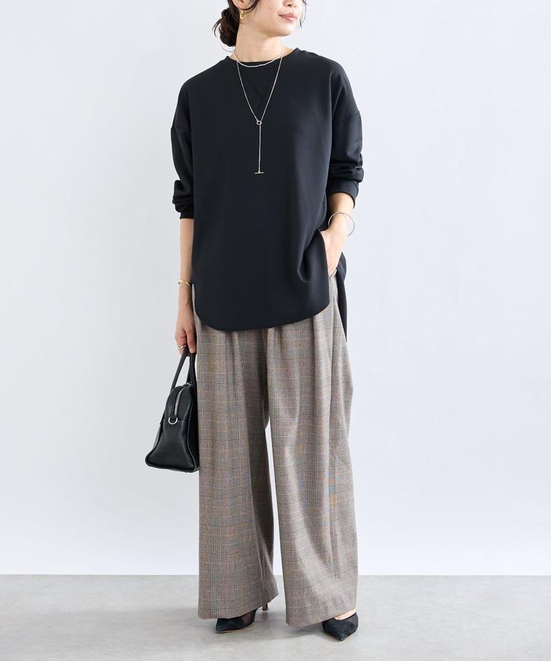 【ニットのインナーにもおすすめ】カットジョーゼットライトプルオーバー