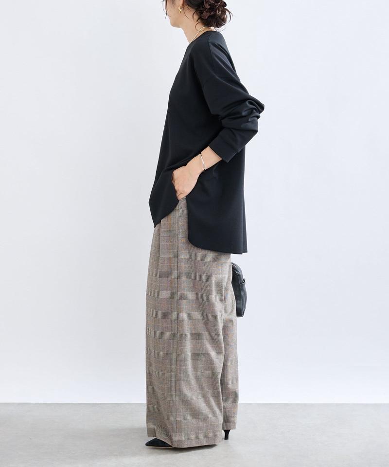 【ニットのインナーにもおすすめ】カットジョーゼットライトプルオーバー