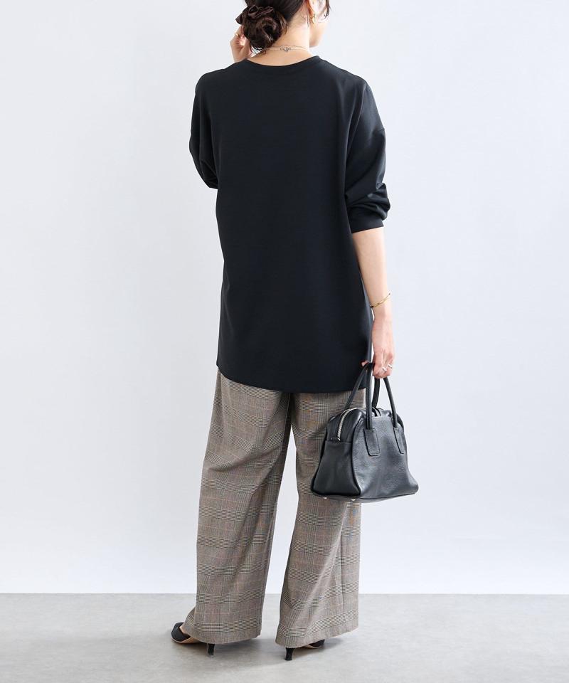 【ニットのインナーにもおすすめ】カットジョーゼットライトプルオーバー