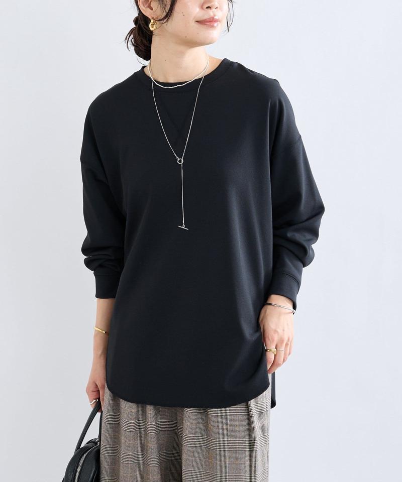 【ニットのインナーにもおすすめ】カットジョーゼットライトプルオーバー