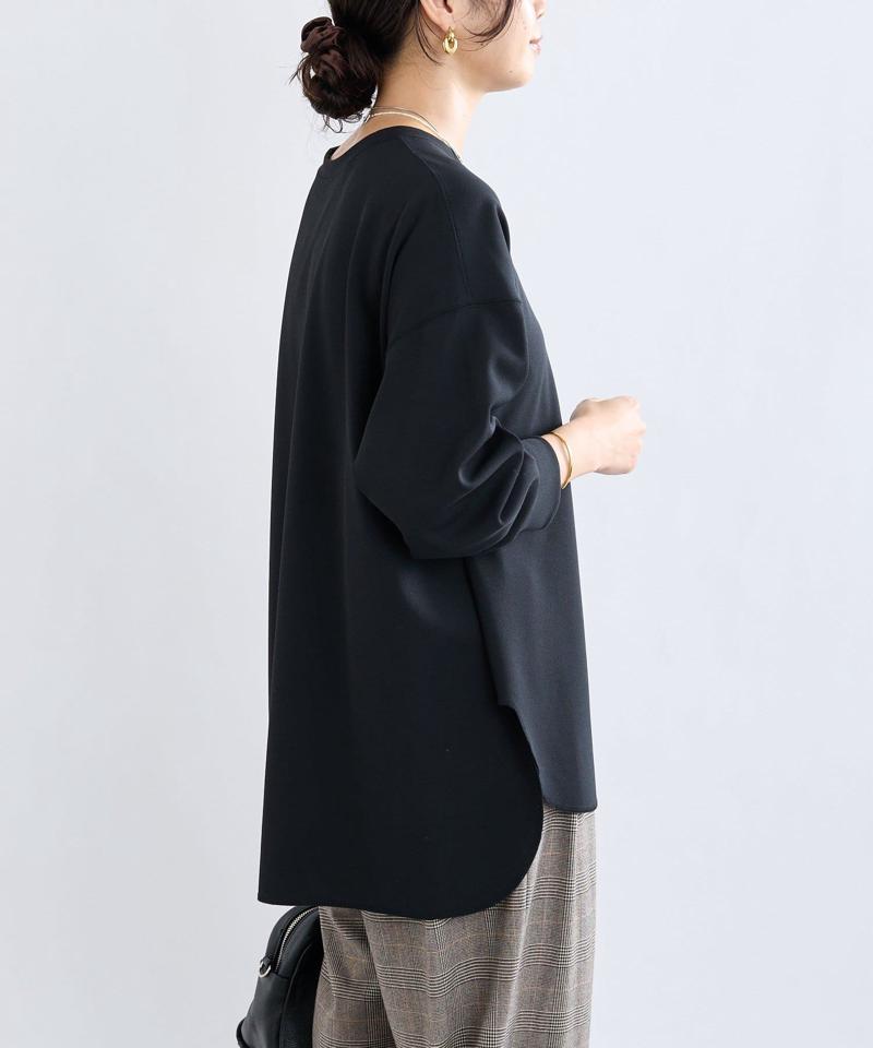 【ニットのインナーにもおすすめ】カットジョーゼットライトプルオーバー