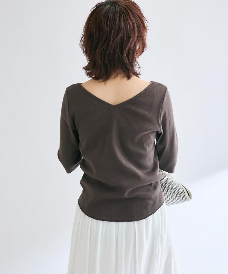 【全骨格着やせ】2wayテレコTシャツ