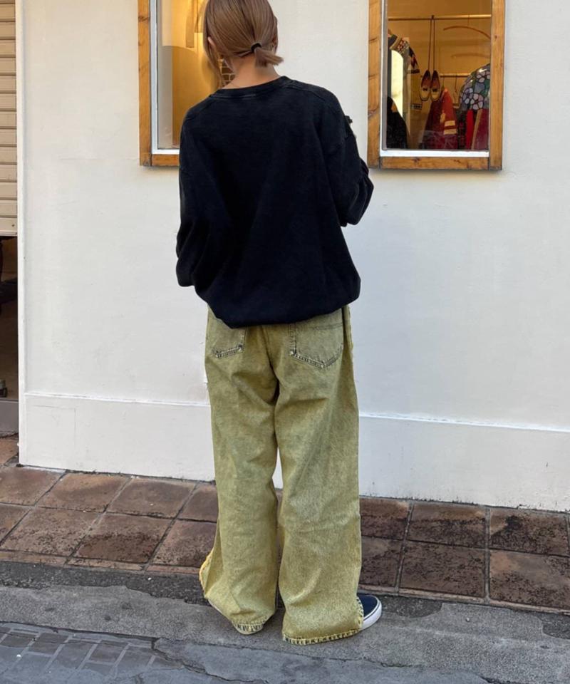 【SOUNDS GOOOOD】デニムフリンジワイドパンツ