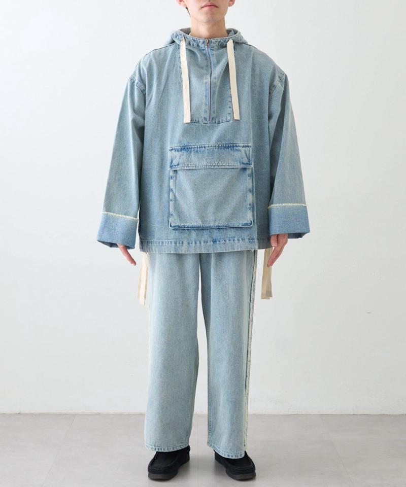 【SOUNDS GOOOOD】デニムフリンジワイドパンツ