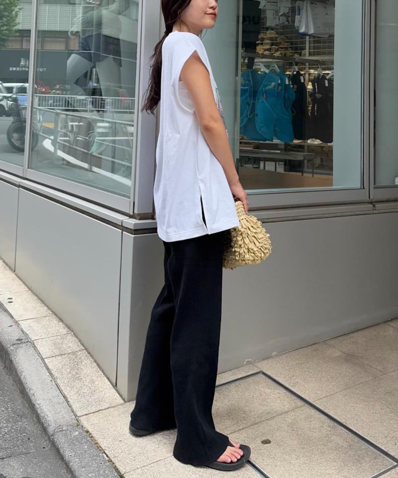 【マイナス3キロ見え/3サイズ展開】すっきりシルエットリブパンツ