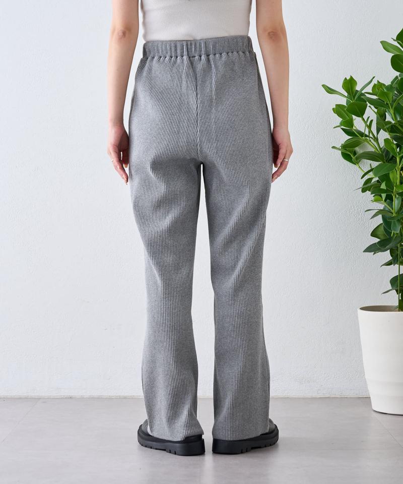 【マイナス3キロ見え/3サイズ展開】すっきりシルエットリブパンツ