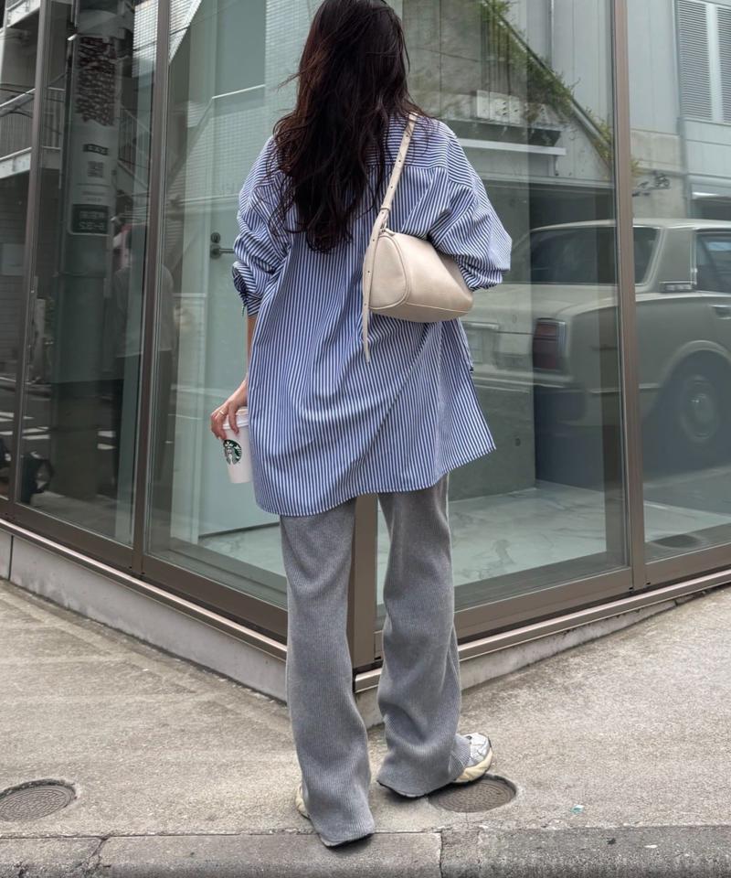 【マイナス3キロ見え/3サイズ展開】すっきりシルエットリブパンツ