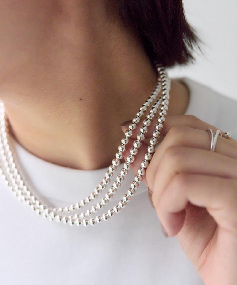 《追加/スターリングシルバー》ナバホパール5×125cmネックレス