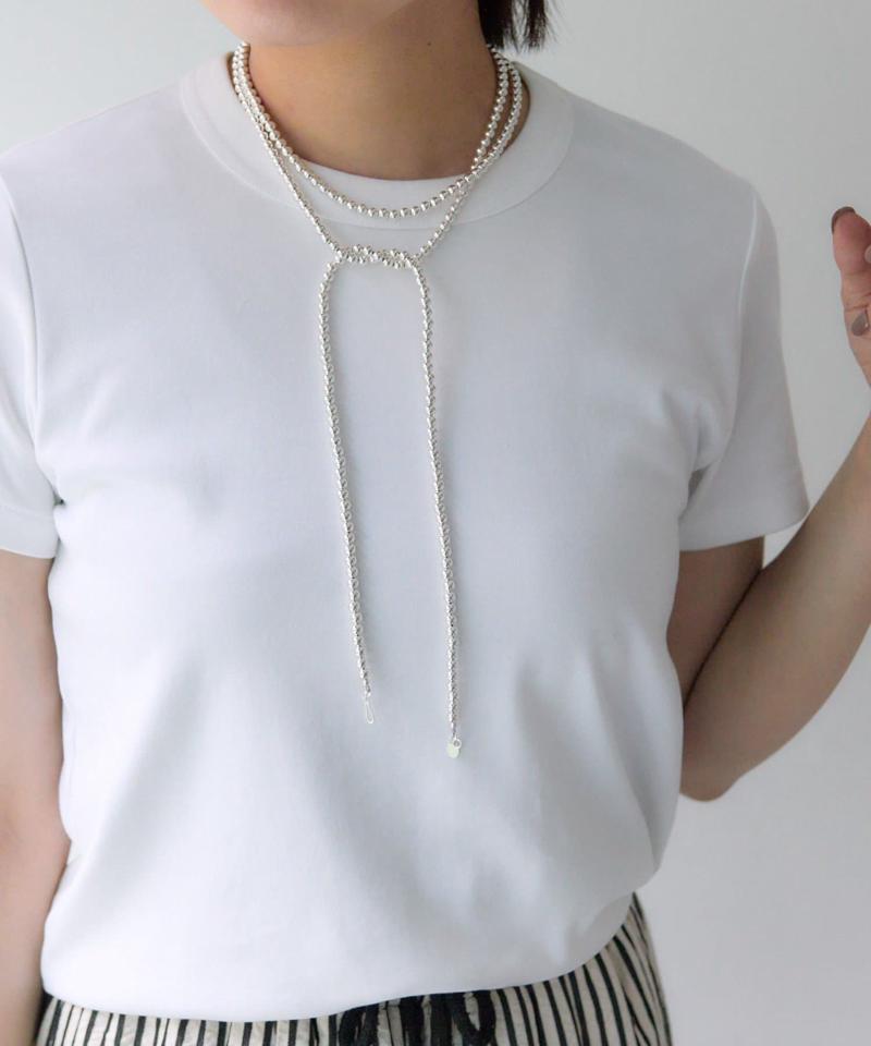 《追加/スターリングシルバー》ナバホパール5×125cmネックレス