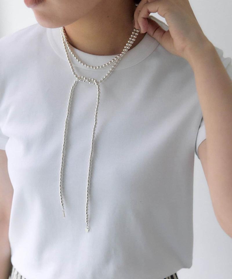 《追加/スターリングシルバー》ナバホパール5×125cmネックレス