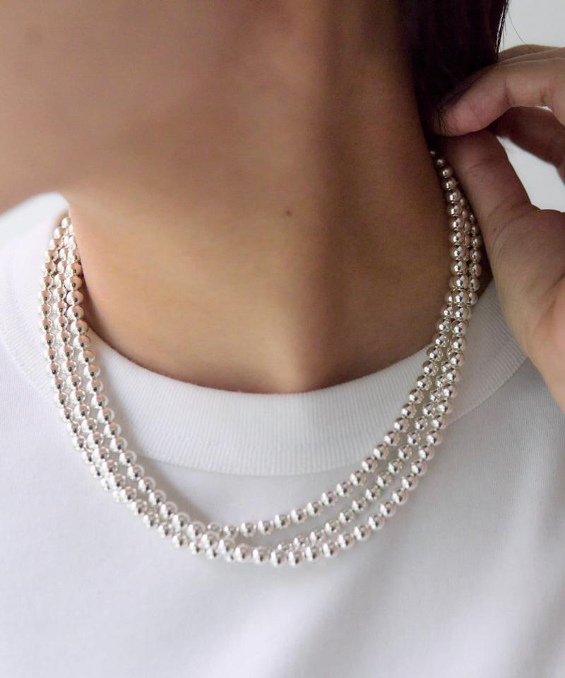 《追加/スターリングシルバー》ナバホパール5×125cmネックレス