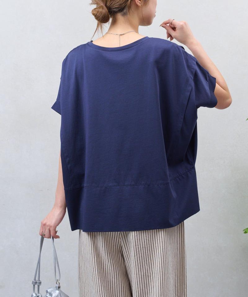 【累計7000枚突破】【サラサラ素材で涼しく着れる】ビッグ変形Tシャツ