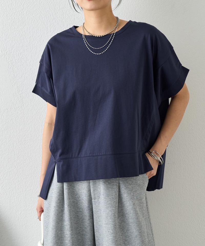 【累計7000枚突破】【サラサラ素材で涼しく着れる】ビッグ変形Tシャツ